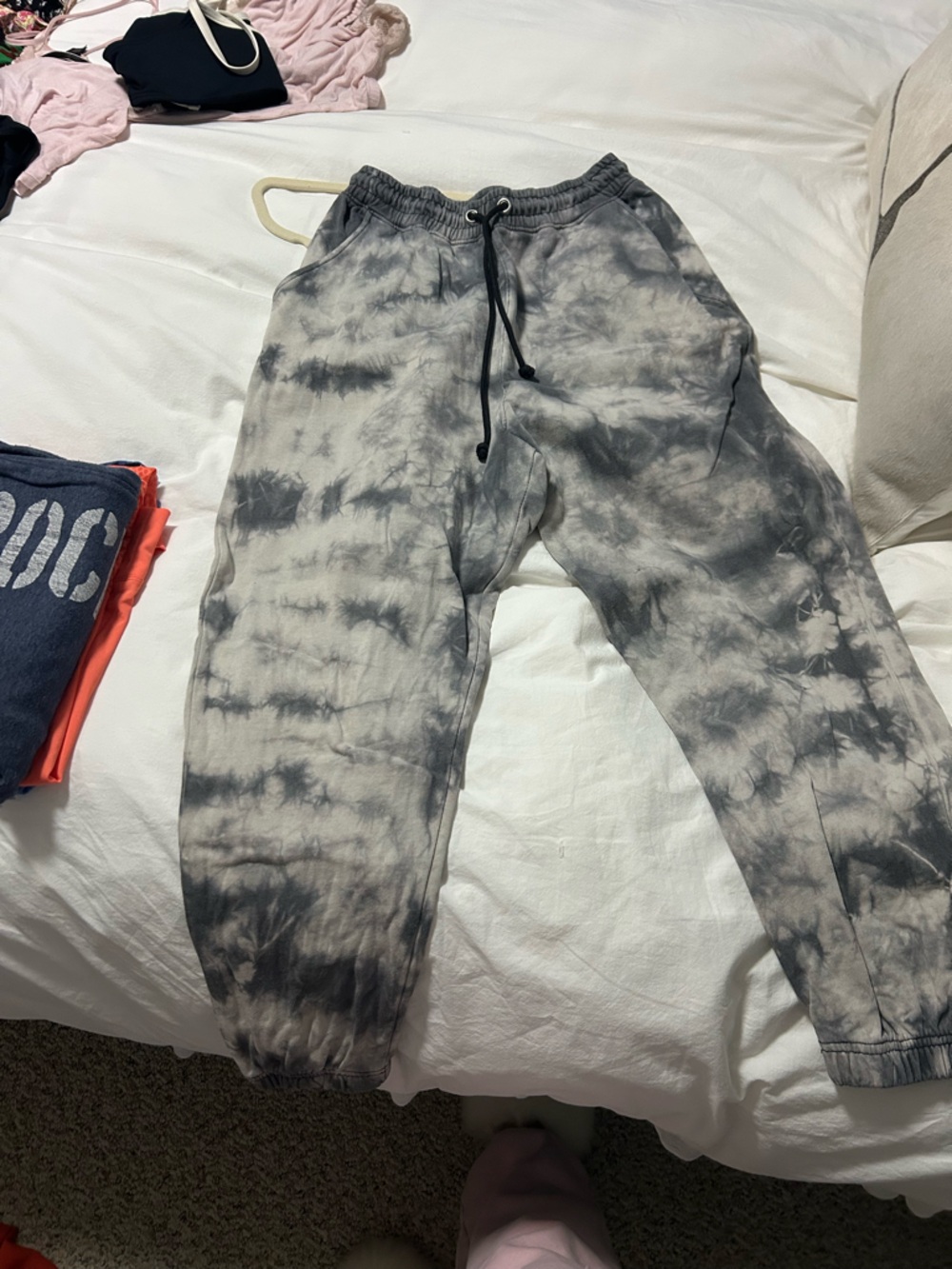 Missguided Grey Tie-Dye Joggers